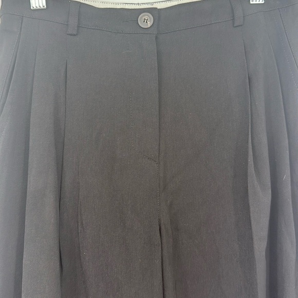 Topshop Black High-Waisted Pleated Trousers Sz 4 US Classic Work Pants NEW - Picture 4 of 5